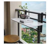 Genérico Mesa Plegable Ajustable para barandilla de balcón, Mesa Multifuncional para Colgar en la barandilla del Patio, Porche y terraza - Diseño Que Ahorra Espacio (80 x 35 cm / 31,5 x 13,8 Pulgadas