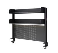 Genérico Mesa Plegable Ajustable para Oficina y hogar, Mesa de Comedor de Escritorio Simple, Organizador de Tablero Perforado de Escritorio, Estante de Acero con Abrazadera para Escritorio de computa