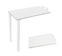 Genérico Mesa Plegable De Pared para Cocina, Mesa De Comedor Abatible con 2 Patas, Escritorio Flotante Multifunción, Mesas Montada En La Pared para Cocina Salón(White,120x40cm/47x16in)