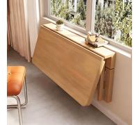 Genérico Mesa Plegable De Pared para Ordenador, Pequeño Escritorio Abatible De Madera, Mesa Montada En La Pared para Cocina Comedor, Mesas Bar Colgante Flotante(80x50cm/32x20in)