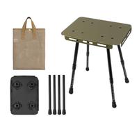 Generico Mesa plegable para picnic - Mesa plegable resistente | Mesa plegable de escritorio portátil con altura ajustable y cocción de heces no resistentes a resbalones y clases en casa