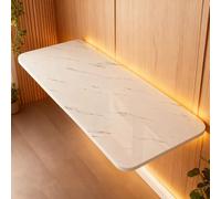 Genérico Mesa Plegable Pared Mesas Plegable Comedor, 50/60/80/100cm Mesa Montada En La Pared, Estantede Hojas Abatibles para Lavadero, Escritorio De Ordenador(White,40x25cm/16x10in)