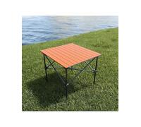 Genérico Mesa Plegable portátil for Exteriores con Tablero Enrollable de Aluminio y Bolsa de Transporte, for Patios y Playas.(Orange,95x55x50cm)