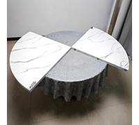 Genérico Mesa Plegable Redonda de 119 cm con Acabado imitación mármol: una solución Elegante para comedores y Catering. Mesa de Centro Circular Grande y versátil para el hogar, Eventos, reuniones y f