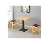 Genérico Mesa y Taburete, Conjunto Combinado de Mesa y Silla, Taburete Cuadrado de Madera Maciza, for el hogar, la Cocina, la Sala de Estar y el Comedor.(Brown)