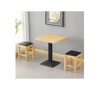 Genérico Mesa y Taburete, Conjunto Combinado de Mesa y Silla, Taburete Cuadrado de Madera Maciza, for el hogar, la Cocina, la Sala de Estar y el Comedor.(Black)