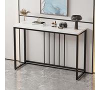 Genérico Mesas Consola con Almacenamiento, Escritorio para Pasillo, Mesa Auxiliar Estrecha, Mesa Consola Rectangular de Madera, Mesa de Entrada contemporánea con Patas de Metal, diseño Que Ahorra ESP