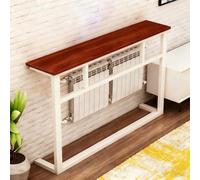 Genérico Mesas Consola con Almacenamiento, Escritorio para Pasillo, Mesa Auxiliar Estrecha, (Mesa Consola con Estante para radiador de Metal ultradelgado, Estructura ensamblable para Sala de Estar y