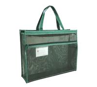 Genérico Mesh Art Supply Bag, 17 X 13 X 4.4 Inch Clear Art Storage Bags with Handle and Zipper, A3 Size Mesh Tote Artwork Organization, Ideal For School, Studio, Travel,