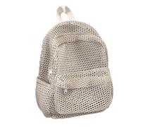 Generico Mesh Backpack For Women Lightweight Beach Gym Travel, Gris, Fare riferimento alla descrizione, Consulte la descripción