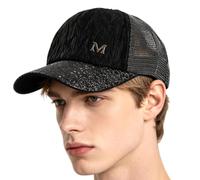 Genérico Mesh Baseball Glitter Sequin Curved Brim Letter Adjustable