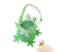 Genérico Mesh Beach Bag, Frog Tote, 9.84x7.87 Inches Kids Travel Carrier, Adjustable Shoulder Strap, Cute Lightweight Design, for Collecting Seashells Outdoor Vacation Boy Girl Summer Use