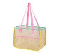 Genérico Mesh Beach Bag, Sandproof Mesh Tote With Large Storage Pouch And Reinforced Handles, Lightweight Organizer, Made From Excellent Polyester Material, 13.78x10.24x8.27in