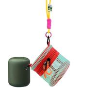 Genérico Mesh Carry Bag, Round Hollow Meshes Speaker Pouch, 4.13x4.13x4.13 Inches, Small Shoulder Bags, Speakers Outdoor Carrying Pouches for Outdoors Travel Gatherings, Multicolor