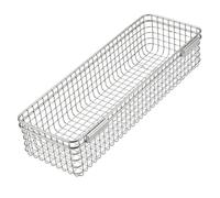 Genérico Mesh Cutlery Bin, Stainless Steel Utensil Caddy, 4x4x6 Inches Basket with Wire Frame, Silverware Drainer, Storage Cylinder with Grid Build, Tool Organizer for Hiking & BBQ