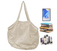 Genérico Mesh Grocery Bag, Reusable Cotton Shopping Bags Mesh Carrier, Long Handle Large Capacity, Stretchable Shoulder Tote, for Women, Girls, Vegetables, Fruits, Farmers Market, Beach, Picnic