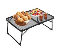 Genérico Metal Beach Desk, Compact Grill Station, 23.6 x 15.7 Inch Rust-Resistant Frame, Quick Fold Legs, Outdoor Folding Table for Cooking Tailgate Backyard Fishing Camping Use