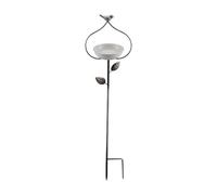 Genérico Metal Bird Bath - Garden Bird Bath | Garden Feeder with Stake | Metal Rustic Weather-Resistant | Outdoor Birds Baths Water Feeder For Deck Patio Yard Lawn Ground Farmhouse Bathing Drinking