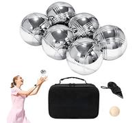 Genérico Metal Bocce Ball Set, Outdoor Kit, 2.9cm/1.14 in Multi-Purpose Lawn Game, Heavy-Duty Steel, Durable Carrying Case, 8 Balls Sets, Perfect for Beach Vacations and Backyard