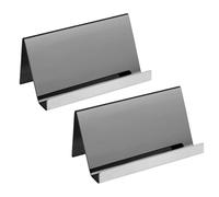 Genérico Metal Business Card Holders - Stainless Steel Display Stand For Workplace | Stainless Steel With Sleek Desktop Design, Business Card Organizer, For Studio, School, Reception, Desk