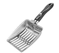 Genérico Metal Cat Litter Scoop, Heavy Duty Litter Box Cleaner, Large Wide Sifter Poop Shovel Tool, Comfortable for Kitten, Reptile, Terrarium, Pet Waste, Chicken Coop, Small Pets