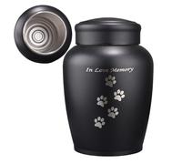 Genérico Metal Dog Urn - Pet Memorial | Elegant Cremation for Dogs | Keepsake Memory, Indoor Display, Funeral, Pet Loss Remembrance