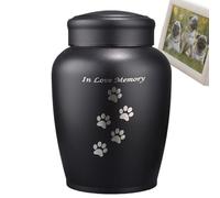 Genérico Metal Dog Urn - Stainless Steel Pet Urn For Ashes Dog Úrn | Large 21.8cm Eternal Preservation Vessel Ďog Ùrn, Sealed Memorial Jar Đog Ûrn, Luxurious Texture For Beloved Pets