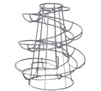 Genérico Metal Egg Dispenser - Spiral Egg Stand Rack -Free-Rotating Spiral, Wide Stable Base, Wired Countertop Égg Holder for Fresh Eggs, Holds 12-18 Eggs for Kitchen, Restaurant