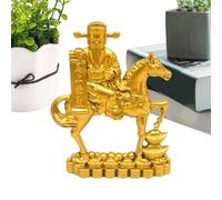 Genérico Metal Figurine - Figure, Object Prosperity Item for Display Shelf, Office Adornment with Gold Color Finish, Interior Adornment, Equine Sculpture for Reading Space