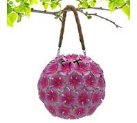 Genérico Metal Flower Ball Light - Iron Outdoor Hanging | Powered Courtyard Garden Lamp | Portable Handheld Flower Ball For Patio Yard Decor Weatherproof Auto On/Off