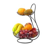 Genérico Metal Fruit Basket | 2-Tier Veggies Storage | Countertop Fruit Stand | for Countertop Pantry Shelf Party Buffet Break Room Apartment Kitchen Home Office Dining Table Study Hotel