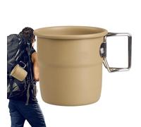 Genérico Metal Hiking Cup, Metal Travel Mug, Camping Coffee Mug, Wear-Resistant Travel Mug, Metal Travel Coffee Mug, Durable And Wear-Resistant Camping Mug For Outdoor Activities Like Hiking, Biking