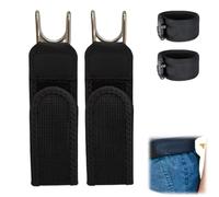 Genérico Metal Hook Tactical Elastic Belt,Unisex Buckle-Less Invisible Waist Belts,Adjustable Side Elastic Waist Belt for Daily Wear