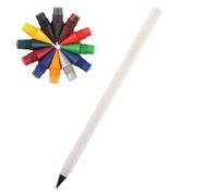 Genérico Metal Inkless Pencil - 12 Colored Tips Anti Slip Reusable Everlasting Writing Tool | Eco Friendly Pencil for Students, Teachers, Artists, Family, Friends or Exam Use, 50g