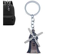 Genérico Metal Keychain Ring | Vintage Keychain | Versatile Windmill Keyrings Keychains Stylish Accessory Metal Door Car Keys Rings Tags Chain Pendant Decoration For Car