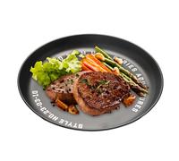 Genérico Metal Plates Eating, Safe Outdoor Plate, Smooth Portable Dinnerware, Lightweight Reusable Dish Set, Food Serving, Ideal for Patio, Travel, Camping, Snack, Feeding, 6.89x0.67 Inches