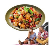 Genérico Metal Plates Eating, Safe Outdoor Plate, Smooth Portable Dinnerware, Lightweight Reusable Dish Set, Food Serving, Ideal for Patio, Travel, Camping, Snack, Feeding, 6.89x0.67 Inches