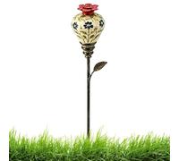 Genérico Metal Post Refillable Decoration - Resin Floral Decor Bird Feeder | Resin Floral Decor Bird Feeder - Metal Post Refillable Decoration Hummingbird Feeder Stake Homeowners Garden Post For Animal