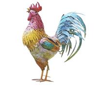 Generico Metal Rooster Sculpture | Garden Chicken Sculpture Outdoor Statues | 30cm Animal Decorations, Porch Sign, Lawn Ornament for Backyard, Outdoor, Kitchen