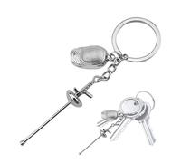 Genérico Metal Sabre Keychain - Fencing Key Ring Portable Metal Keychain | Sports Lovers Souvenir, Students Collections For Working, Camping, School, Traveling