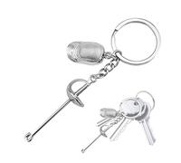 Genérico Metal Sabre Keychain - Fencing Key Ring Portable Metal Keychain | Sports Lovers Souvenir, Students Collections For Working, Camping, School, Traveling