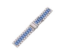 Genérico Metal Strap For Watch 5 Active Band 20mm 22mm Stainless Steel For Watch 5 Lite Watch S4 Watchbands(Silver Blue 11,22mm watch band)