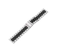 Genérico Metal Strap For Watch 5 Active Band 20mm 22mm Stainless Steel For Watch 5 Lite Watch S4 Watchbands(Silver black 09,20mm watch band)