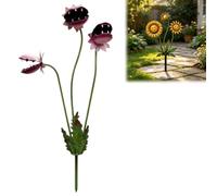 Genérico Metal Sunflower Garden Stake, Smiling Flower Yard Decoration, 30cm/12in Outdoors Weather Proof Flower Stake for Outside Lawn Patio Porch Pathway Art