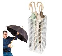 Genérico Metal Umbrella Stand, Rust-Resistant Storage Rack Organizer, Iron Large-Capacity Bucket for Doorway, Holds Umbrellas and Canes, Durable and Stylish Home Accessory, 50x20x20cm