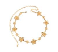 Genérico Metal Waist Chain Belt - Layered Body Jewelry for Dresses Festivals Parties | Alloy Link Construction with Adjustable Clasp Design, Decorative Fashion Accessory, Stylish Hip Accent Piece