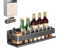 Genérico Metal Wall-Mount Rack Shelf, Bathroom Storage Shower Rack For Living Room, Kitchen and Bathroom | Floating Shelves - Metal Seasoning Bottle Holder | Wall-Mounted Household Supplies,