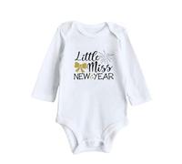 Genérico Mi Conjunto de Ropa Navideña para Recién Nacidos y Bebés Mono con Estampado de Divertidas y (White, 3-6 Months)