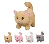 Genérico Mi Gato Realista,Juguete Que Brinda Alegría Y Calidez Infinitas,Nuevo Gatito Robot con IA (2025),Gato De Juguete Que Camina,Maúlla Y Mueve La Cola (Amarillo)