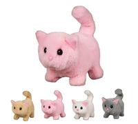 Genérico Mi Gato Realista,Juguete Que Brinda Alegría Y Calidez Infinitas,Nuevo Gatito Robot con IA (2025),Gato De Juguete Que Camina,Maúlla Y Mueve La Cola (Rosa Claro)
